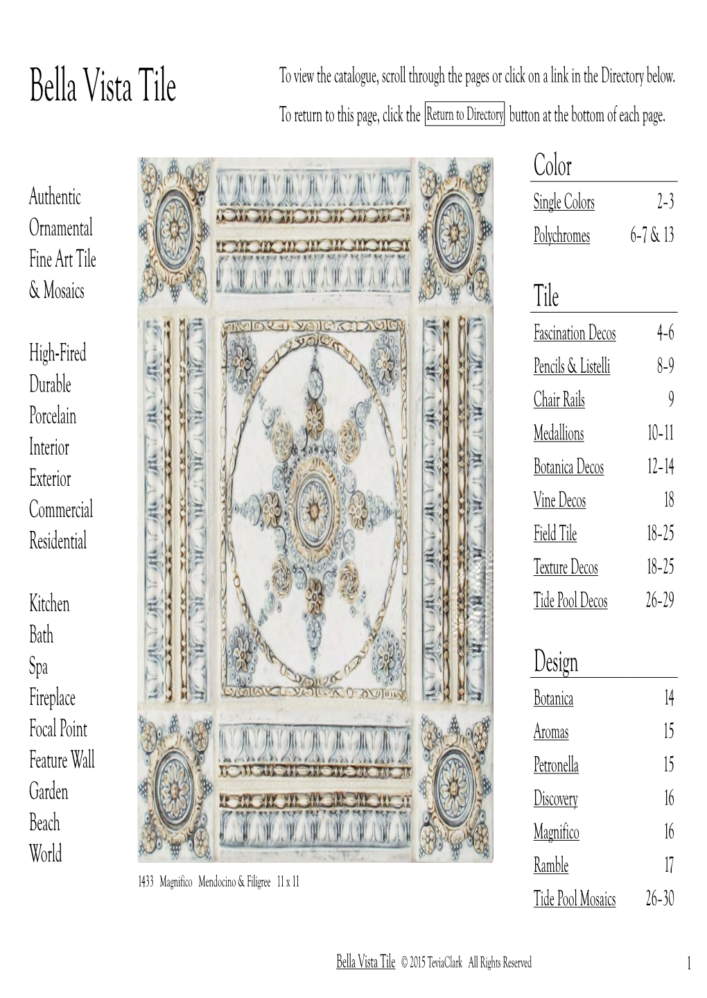 Bella Vista Tile Catalogue