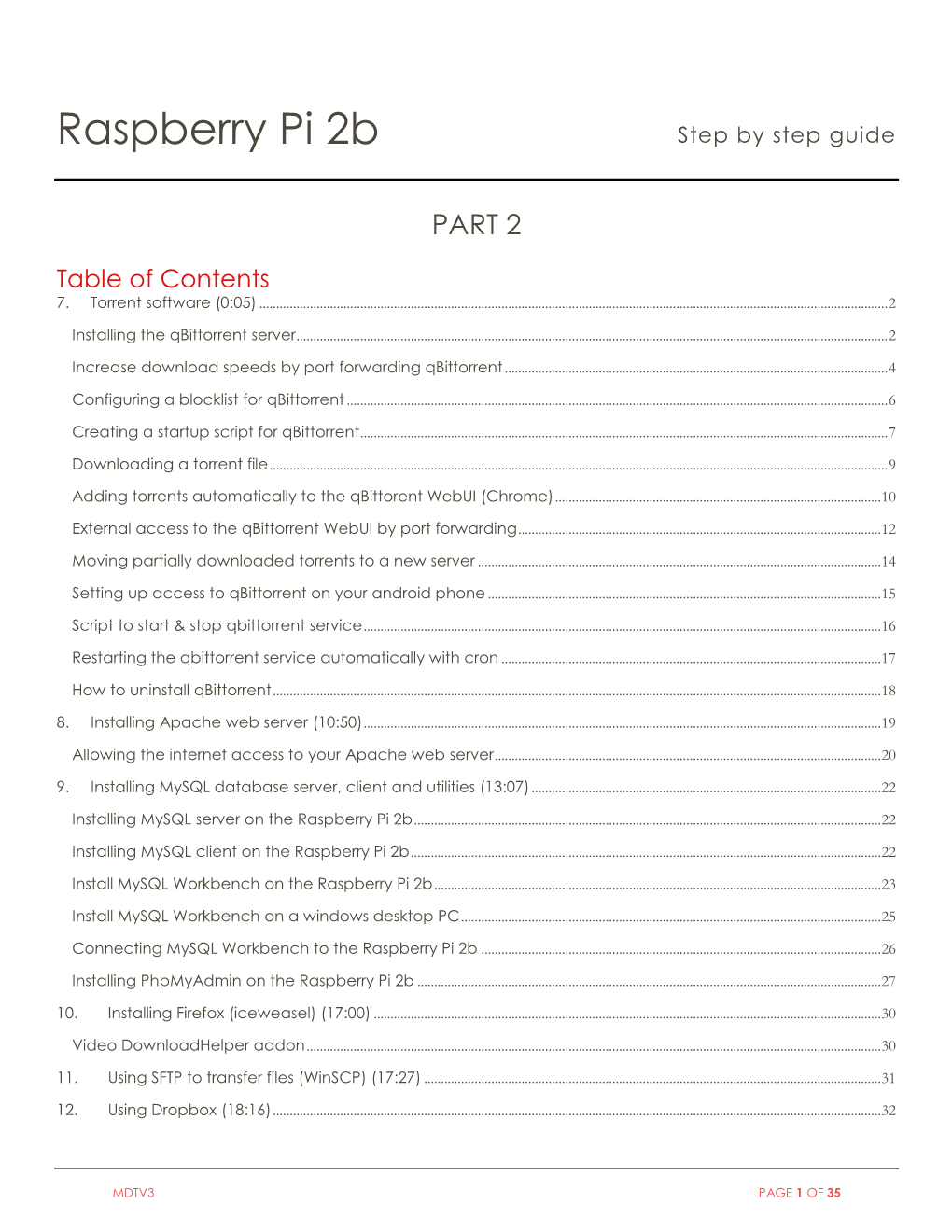 Raspberry Pi 2B Step by Step Guide