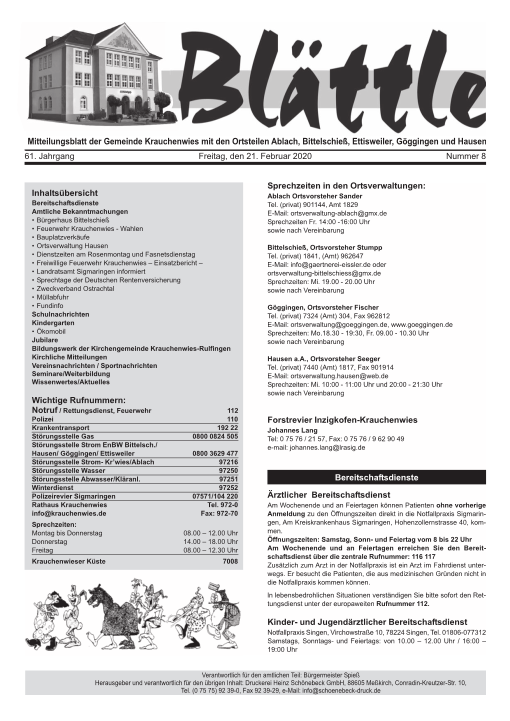 Mitteilungsblatt KW 8