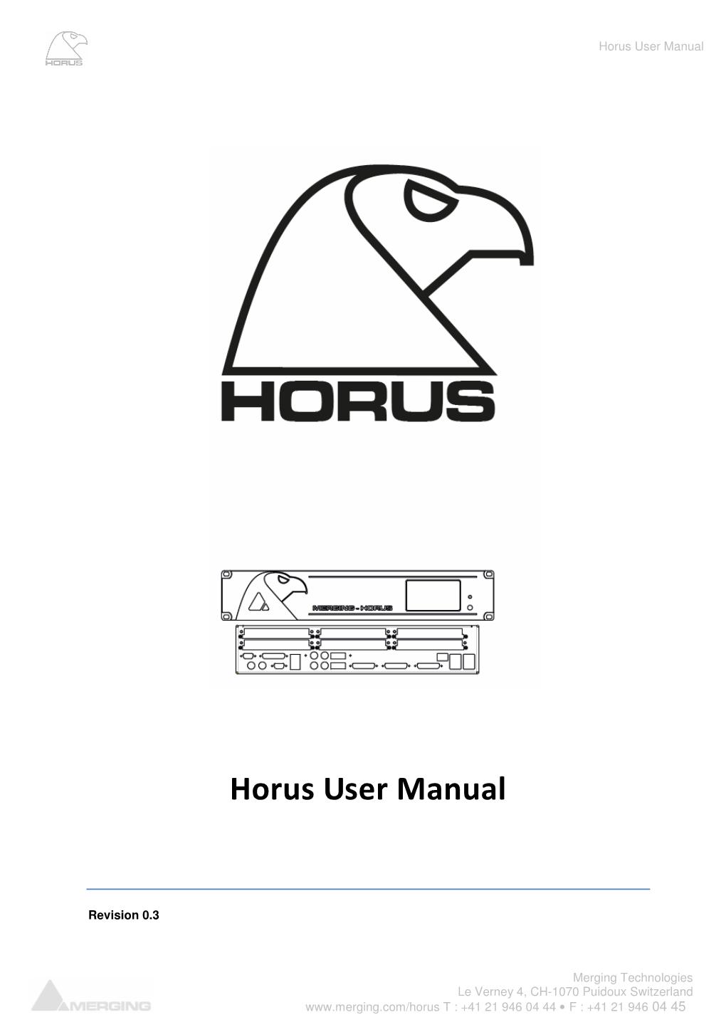 Horus User Manual