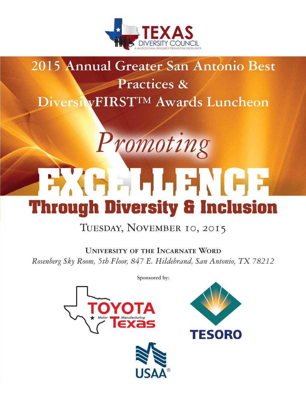 EXCELLENCE Through Diversity & Inclusion Tuesday, November 10, 2015