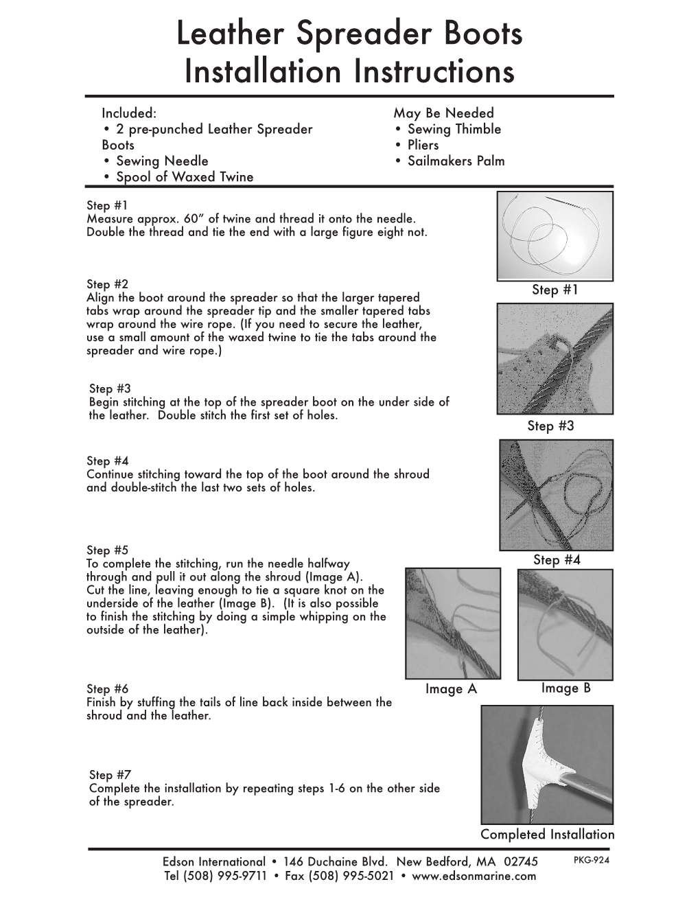 Leather Spreader Boots Installation Instructions