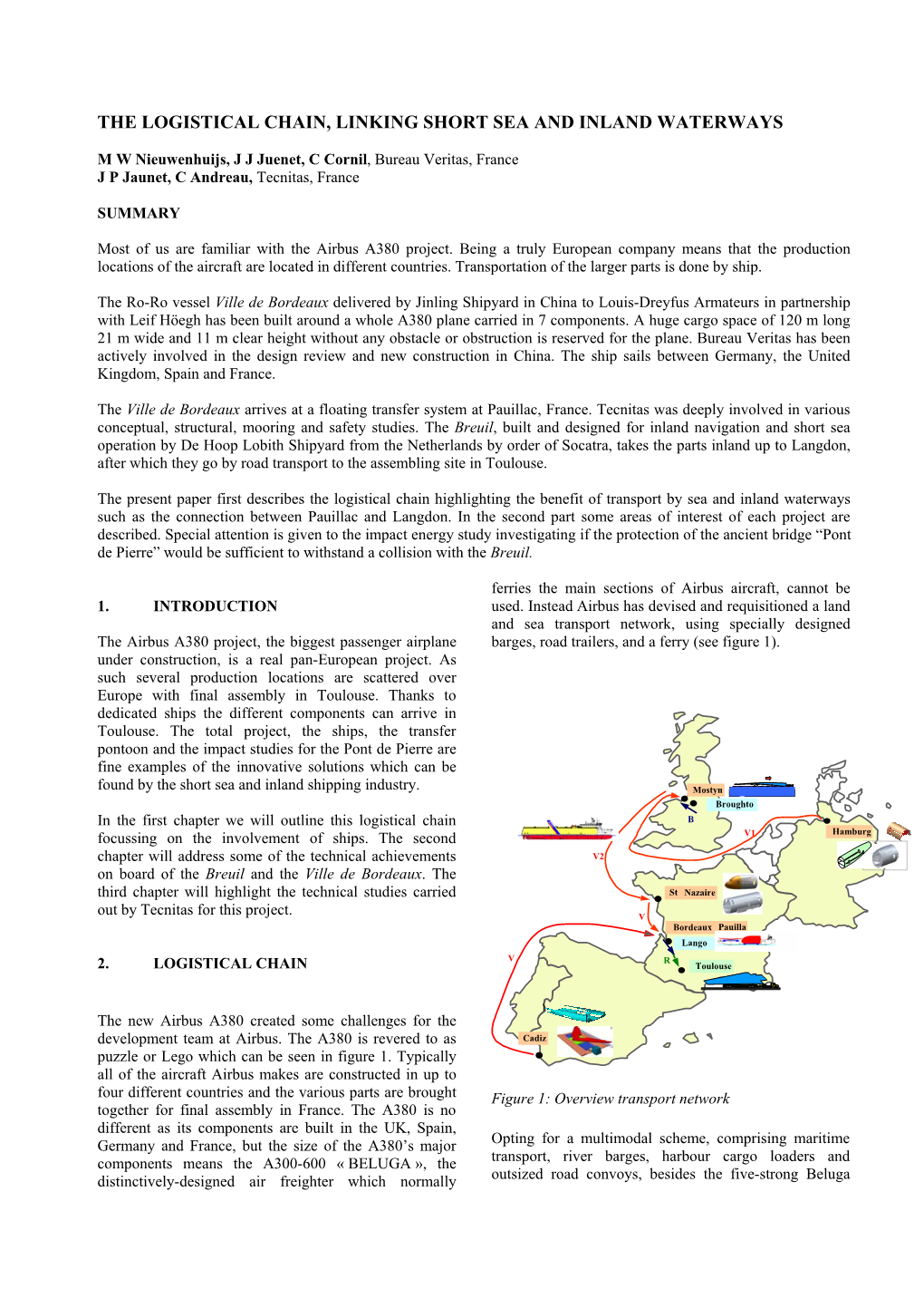 The Logistical Chain, Linking Short Sea and Inland Waterways