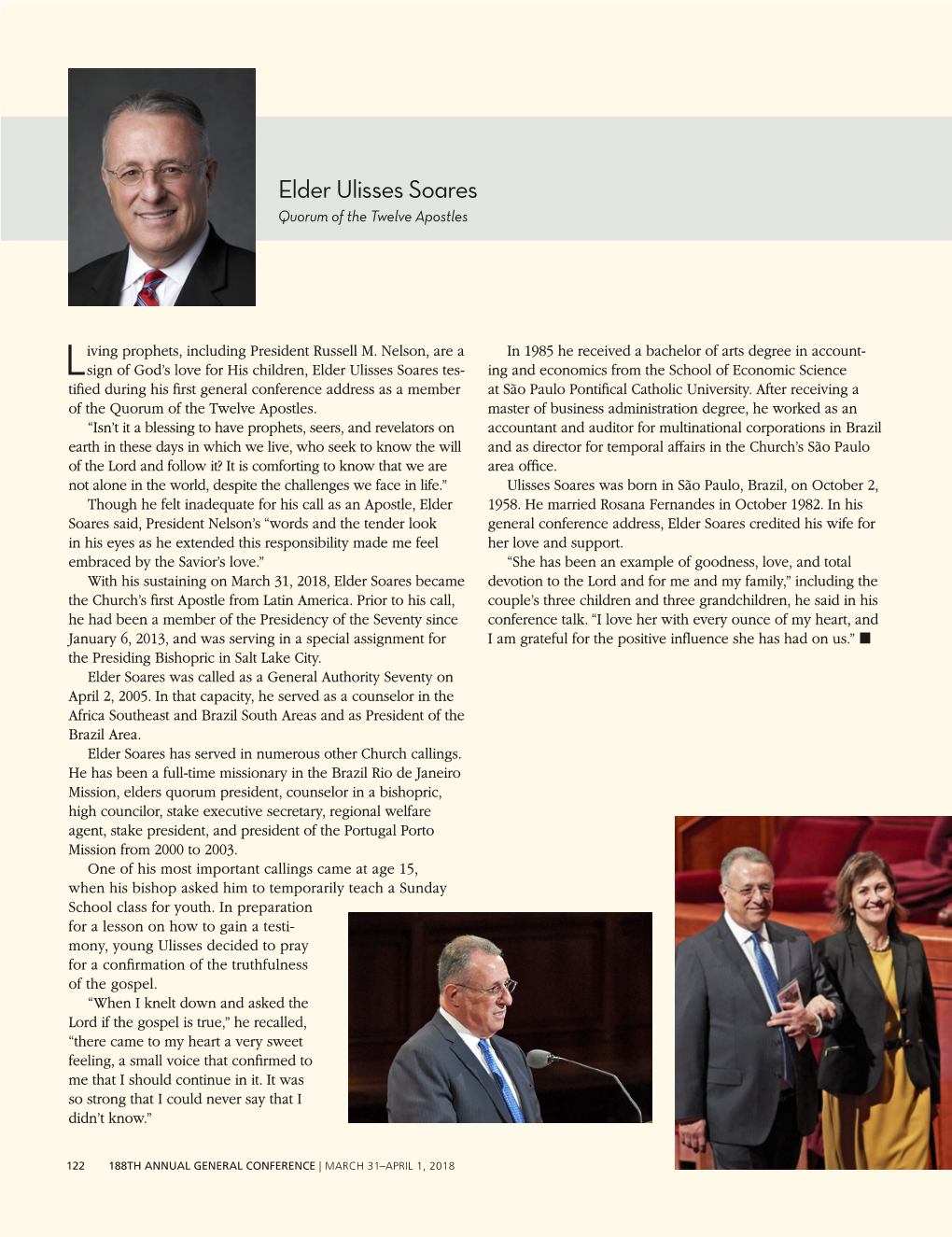 Elder Ulisses Soares Quorum of the Twelve Apostles