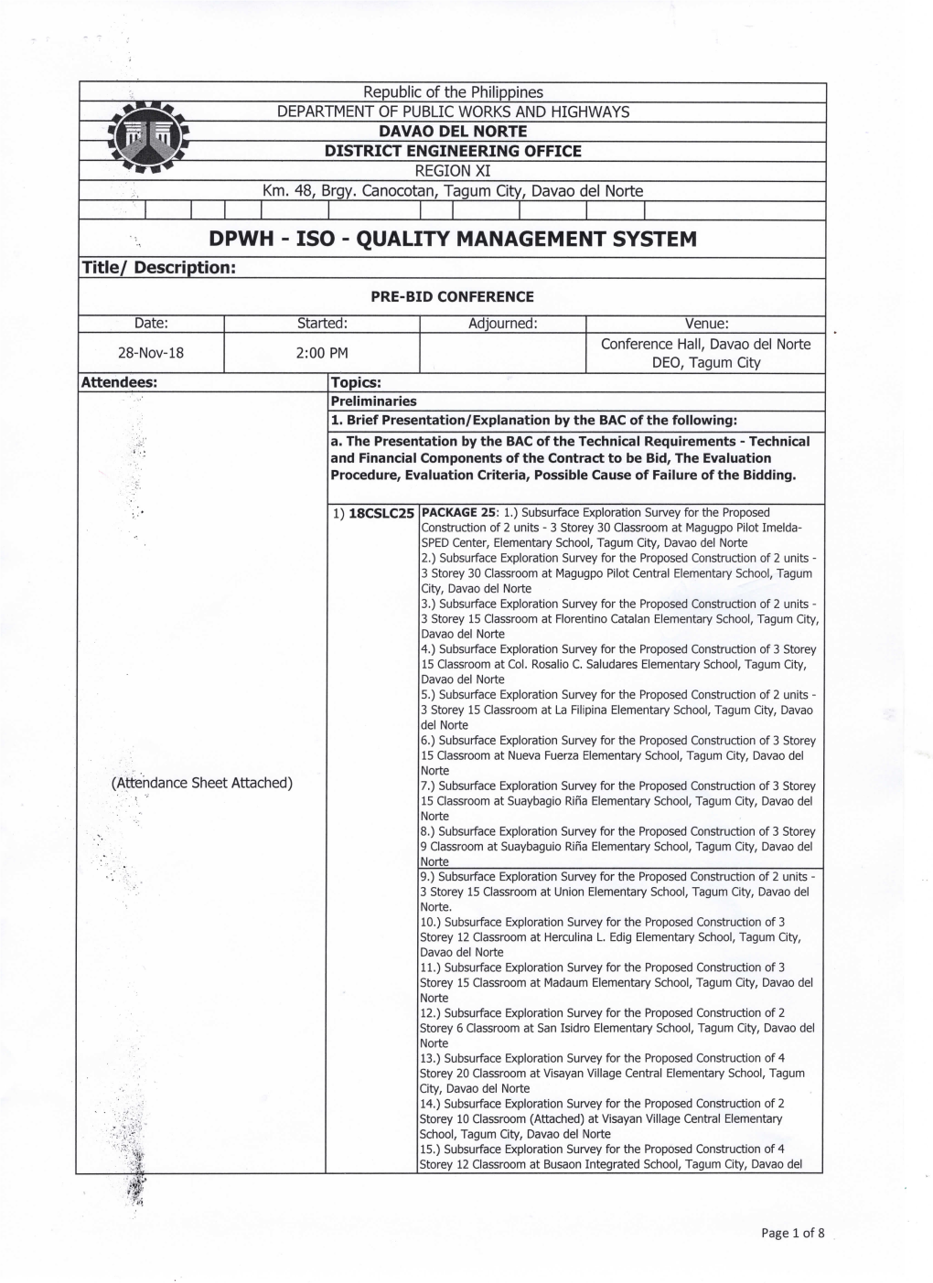 DPWH I ISO -Quallrv MANAGEMENT System Title/ Description=