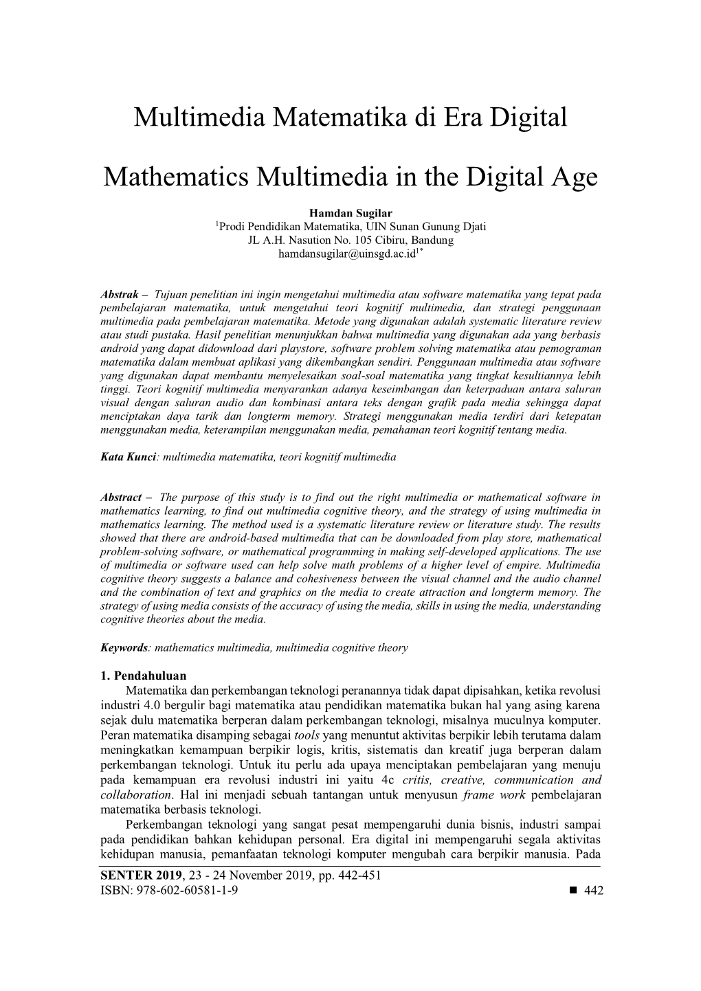 Multimedia Matematika Di Era Digital Mathematics Multimedia in The