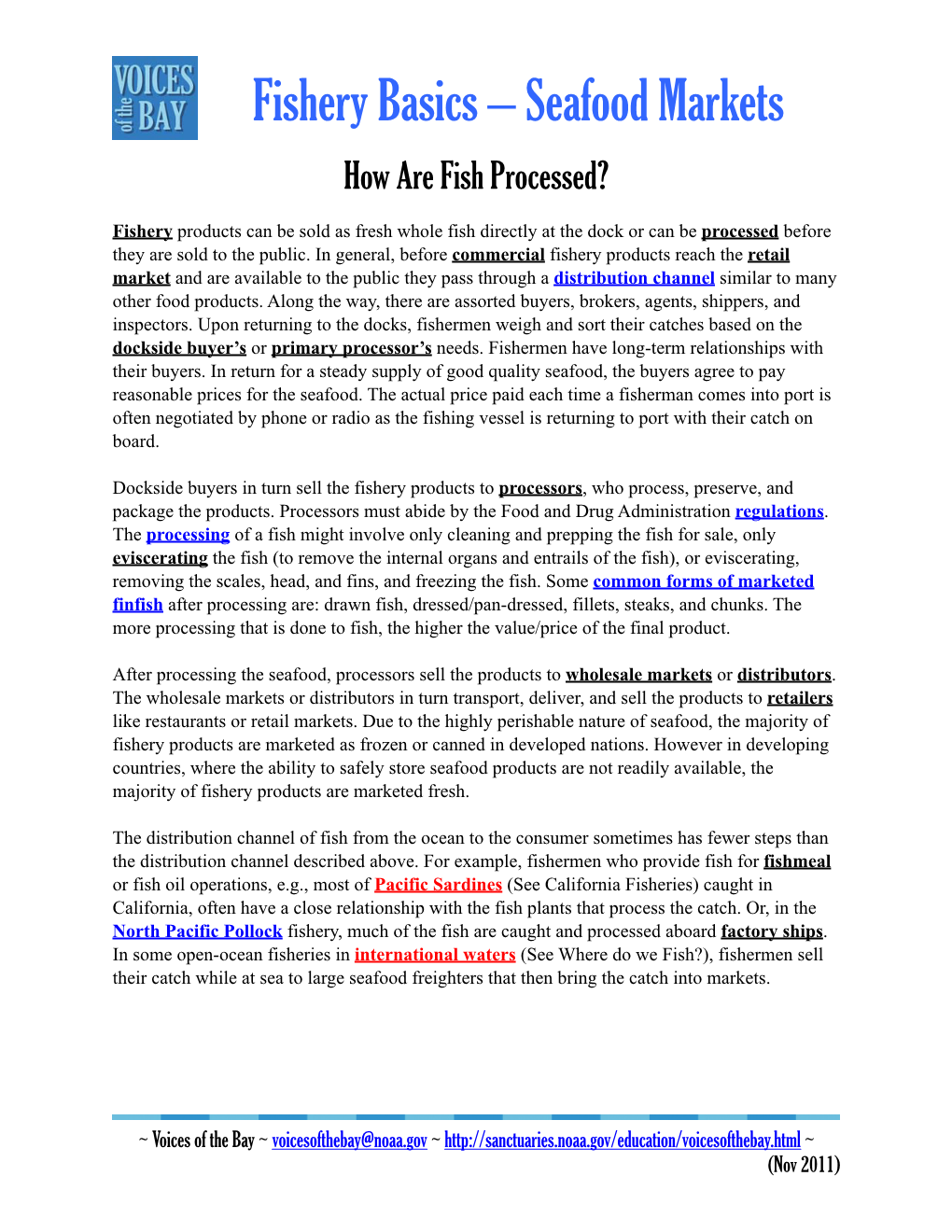 Fishery Basics – Seafood Markets How Are Fish Processed?