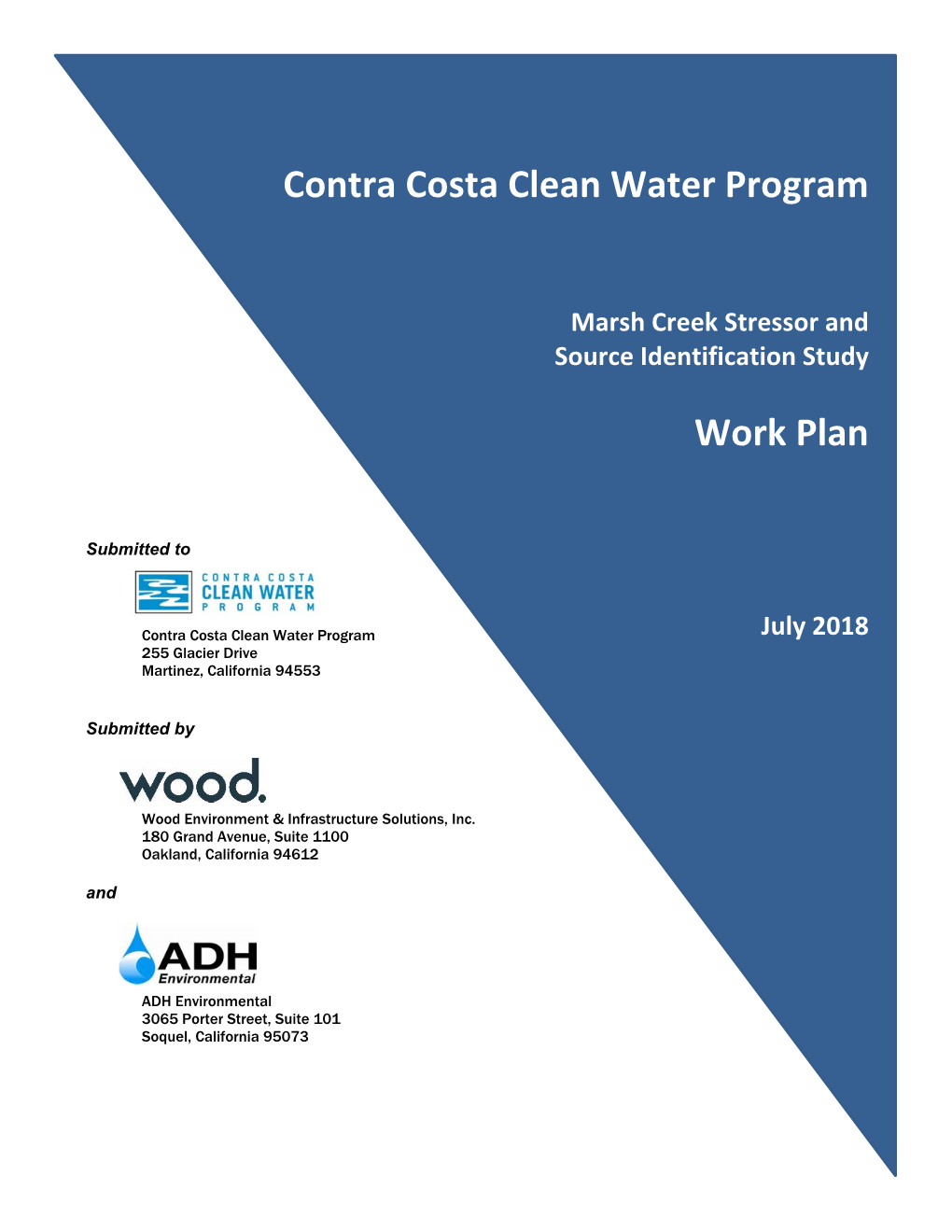 Marsh Creek Stressor Source Identification Work Plan