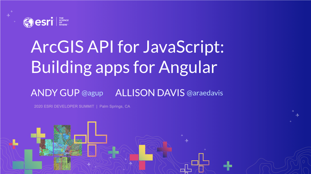 Arcgis API for Javascript: Building Apps with Angular