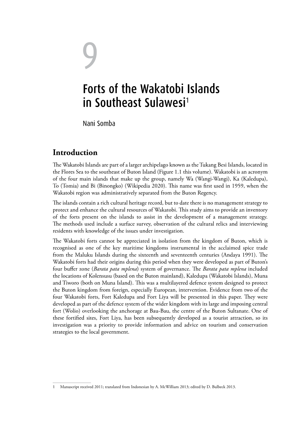 9. Forts of the Wakatobi Islands in Southeast Sulawesi 213