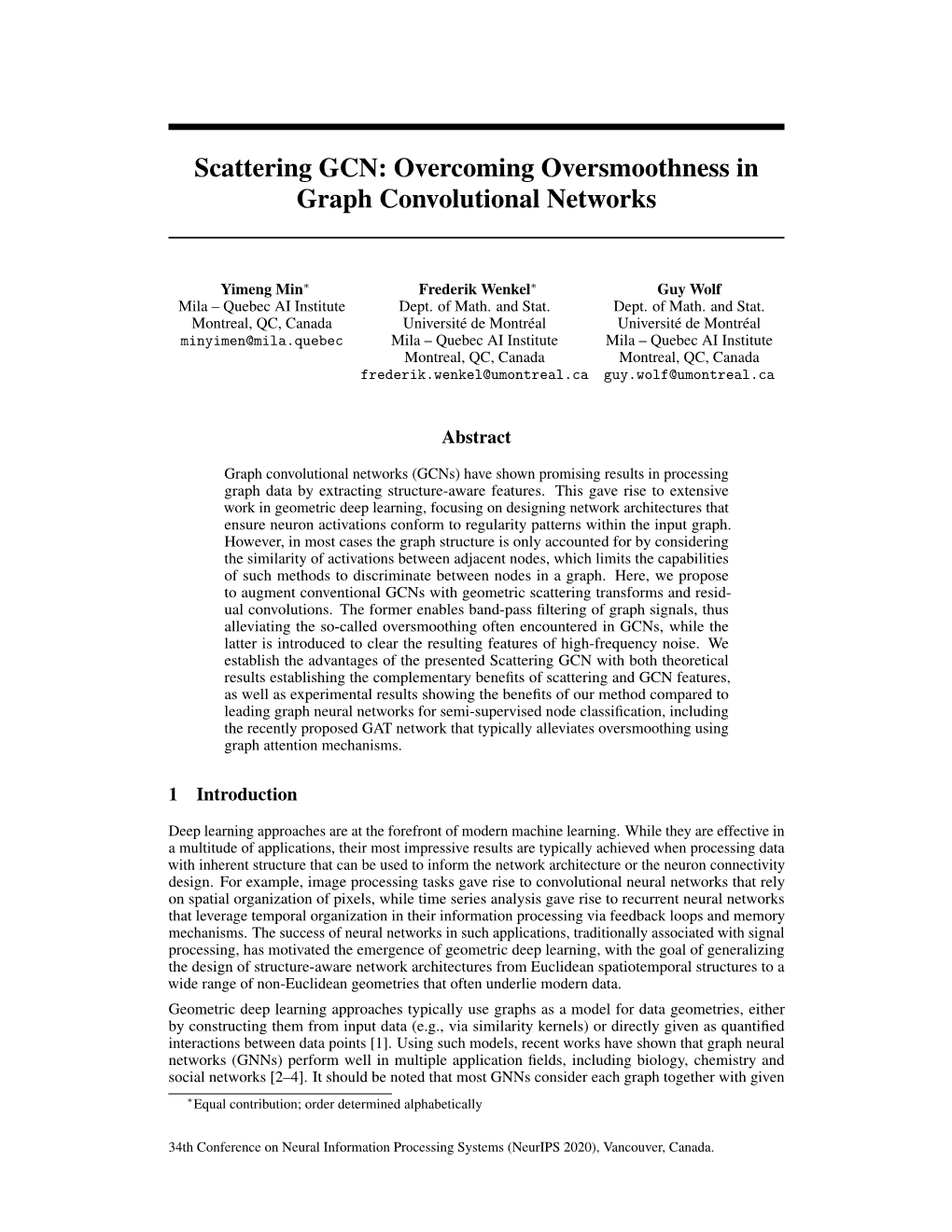 Scattering GCN: Overcoming Oversmoothness in Graph Convolutional Networks