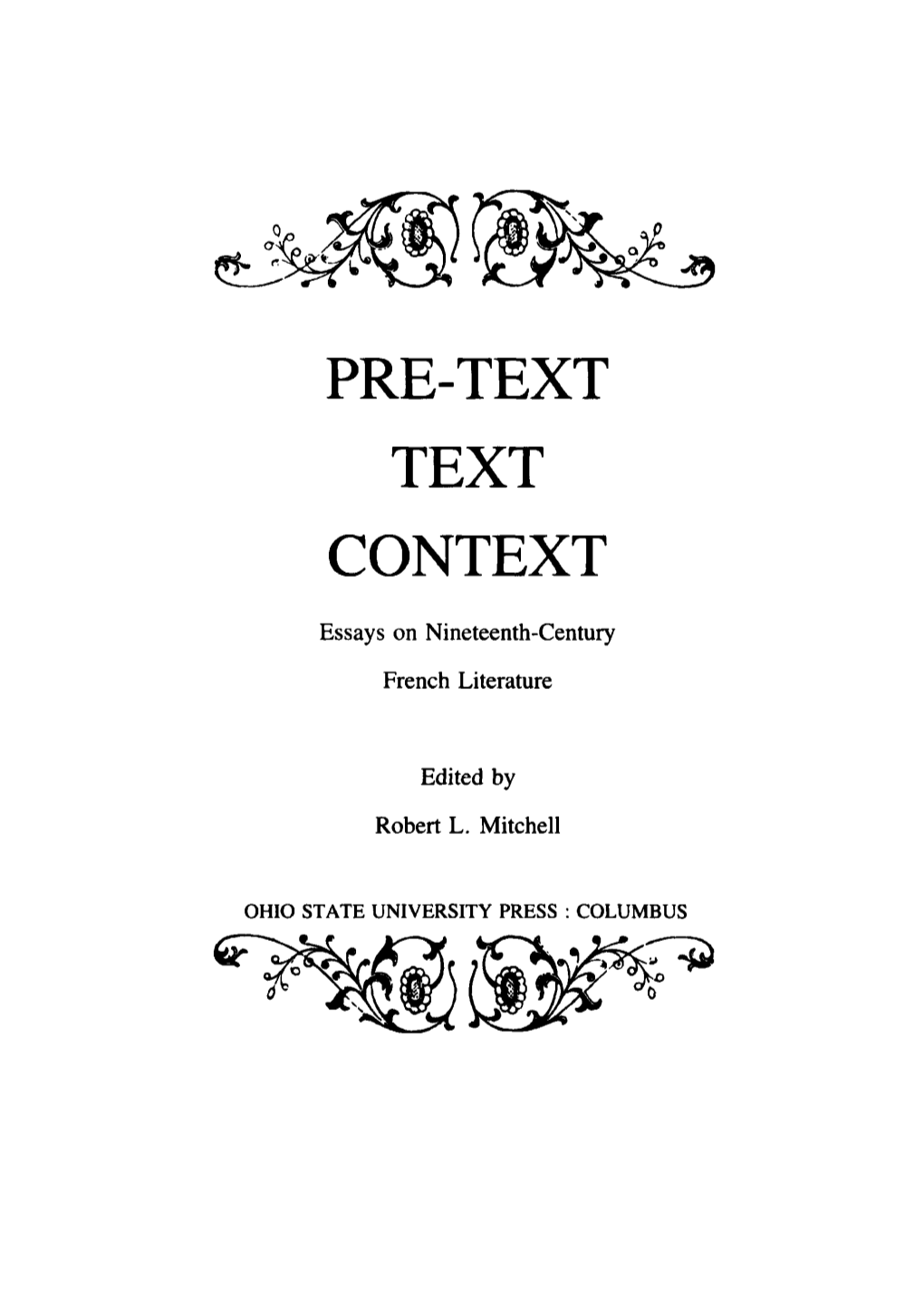 Pre-Text Text Context