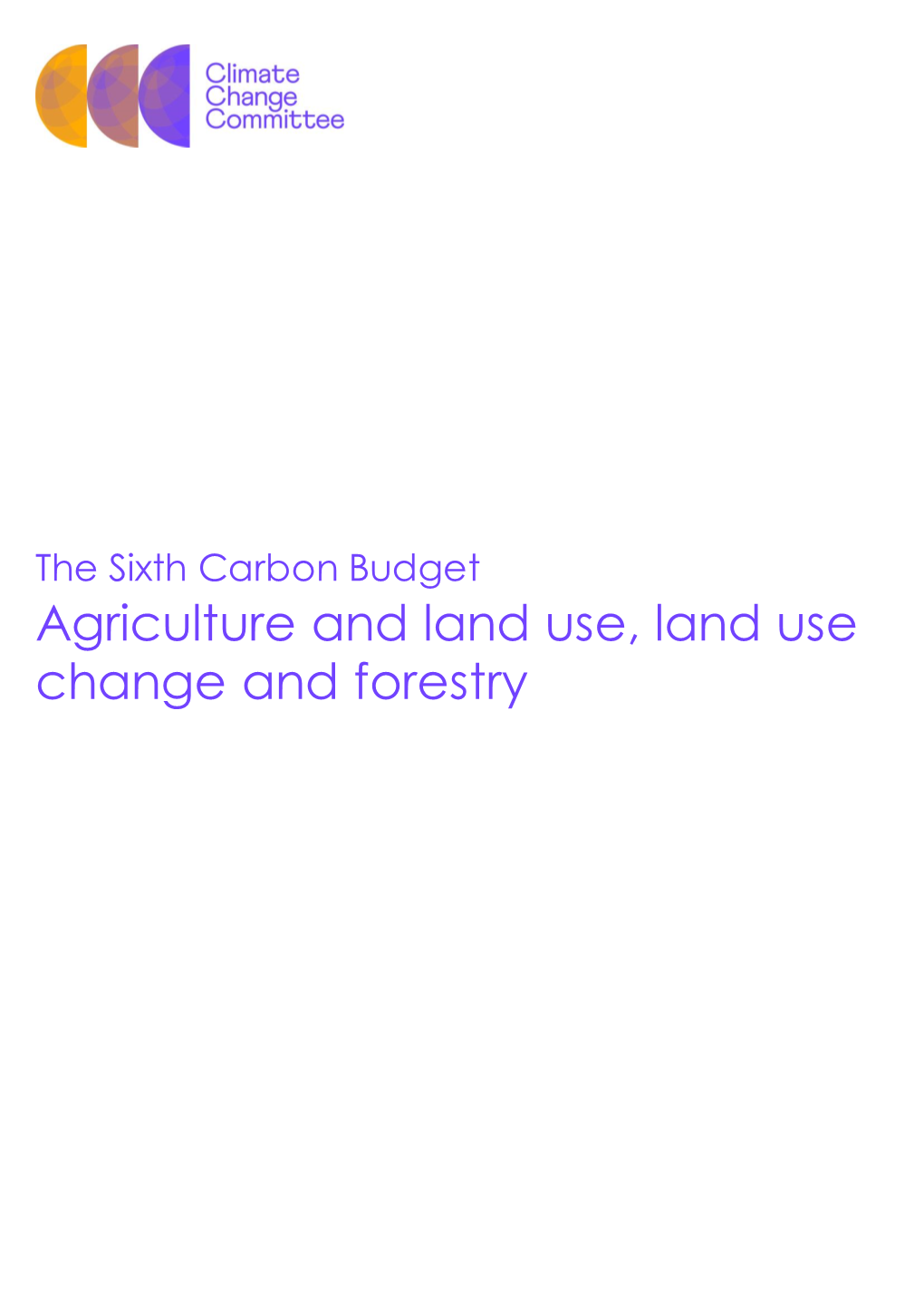 Agriculture and Land Use, and Forestry