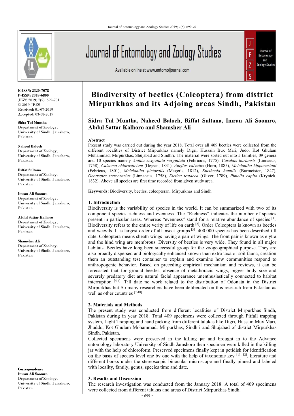 Biodiversity of Beetles (Coleoptera)