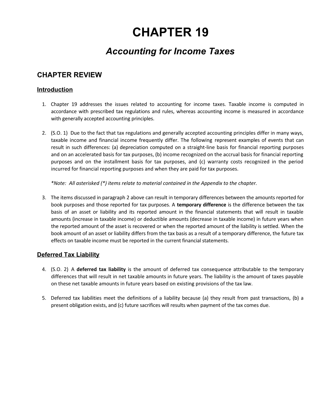 Accounting for Income Taxes