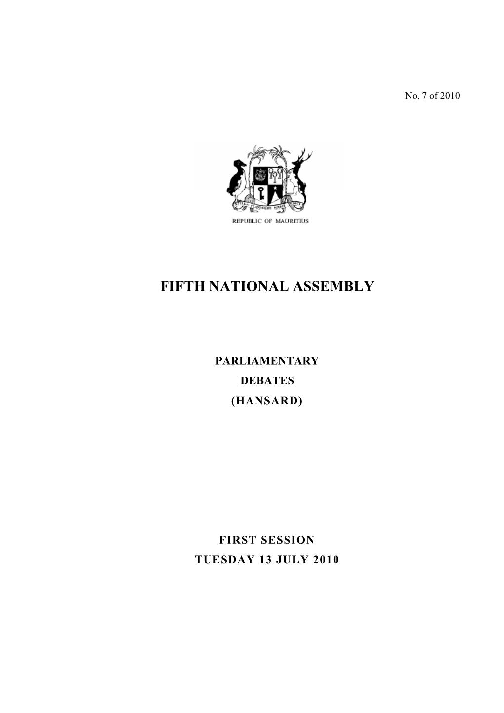 Fifth National Assembly