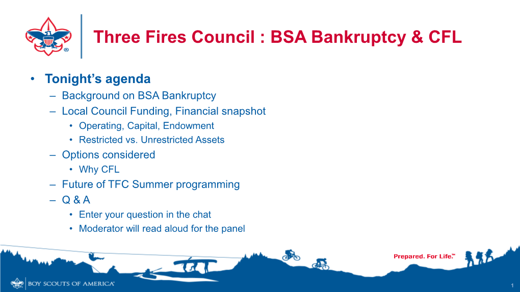 BSA Bankruptcy & CFL