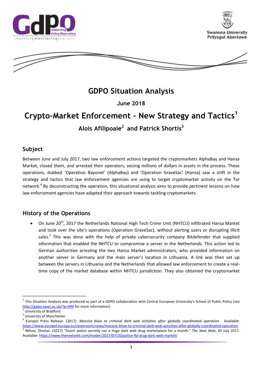 Crypto-Market Enforcement - New Strategy and Tactics1