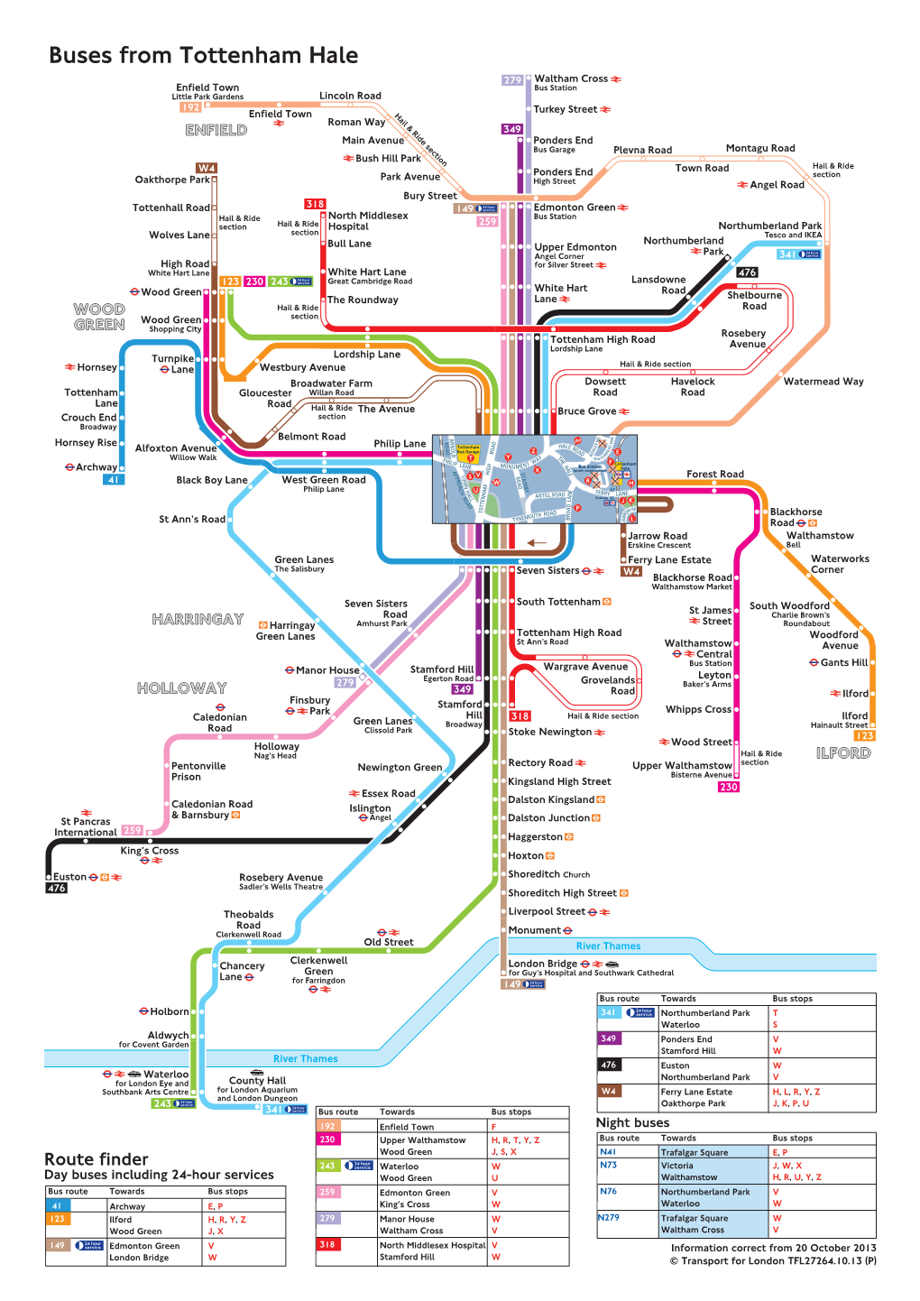 Buses from Tottenham Hale