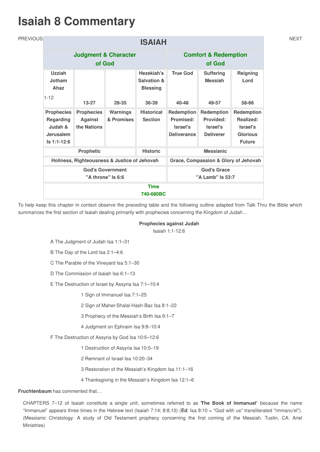 Isaiah 8 Commentary