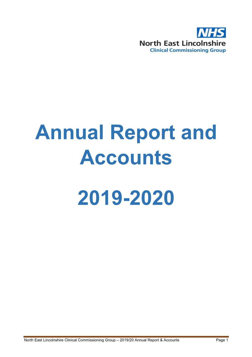 Annual Report and Accounts 2019-2020