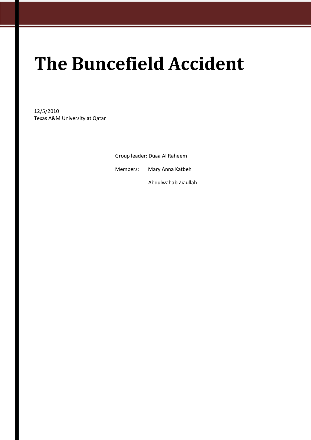 The Buncefield Accident