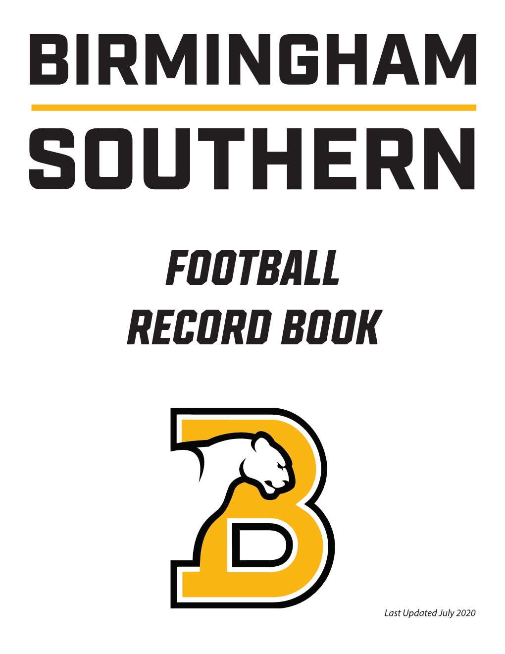 Birmingham–Southern Football Record Book