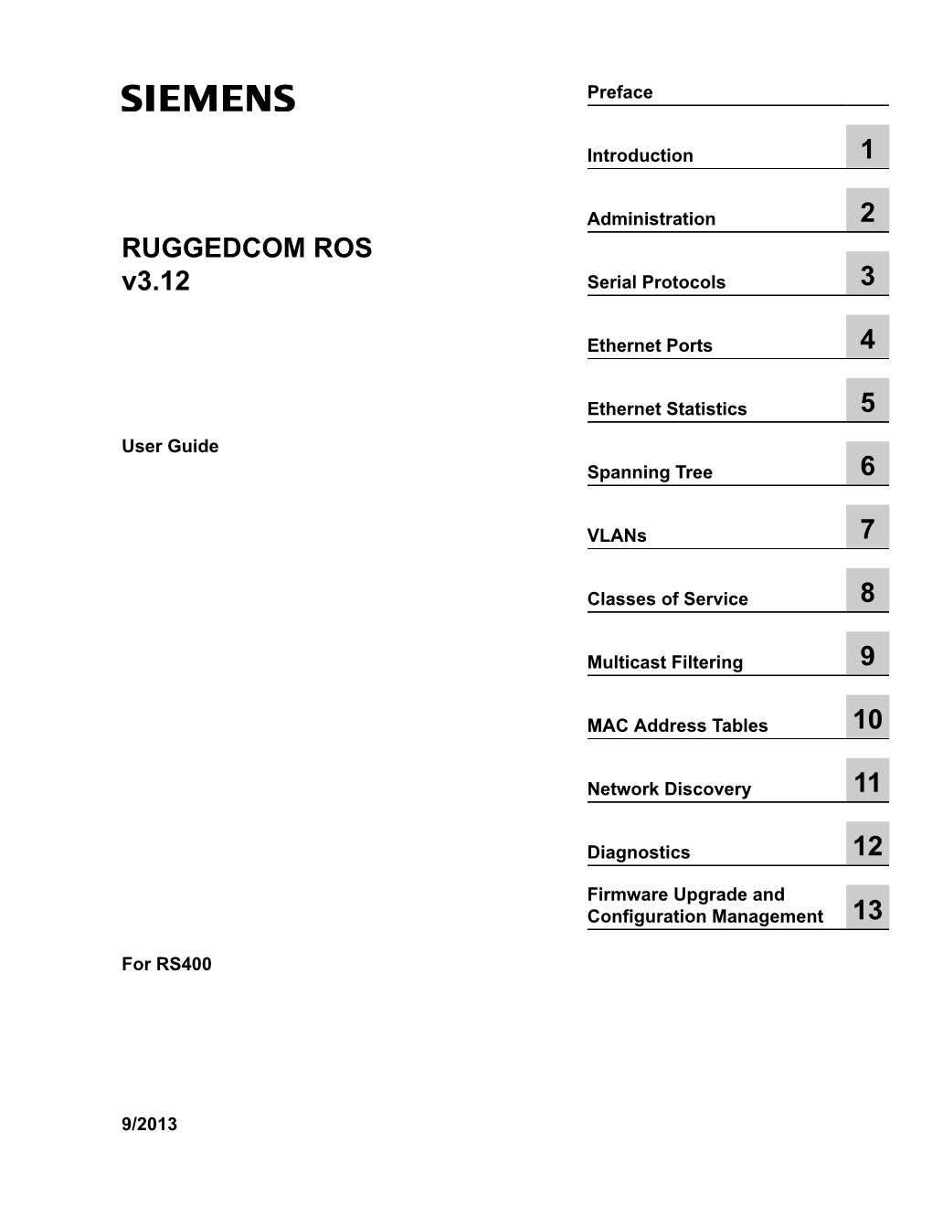 RUGGEDCOM ROS V3.12 Serial Protocols 3