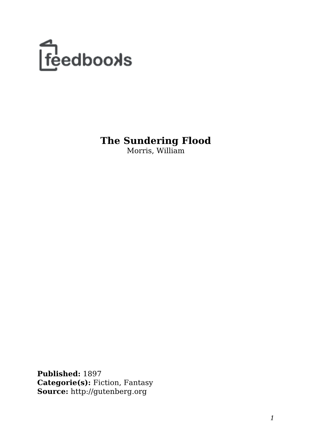 The Sundering Flood Morris, William