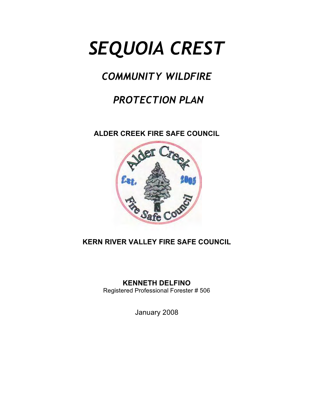 Sequoia Crest Final CWPP