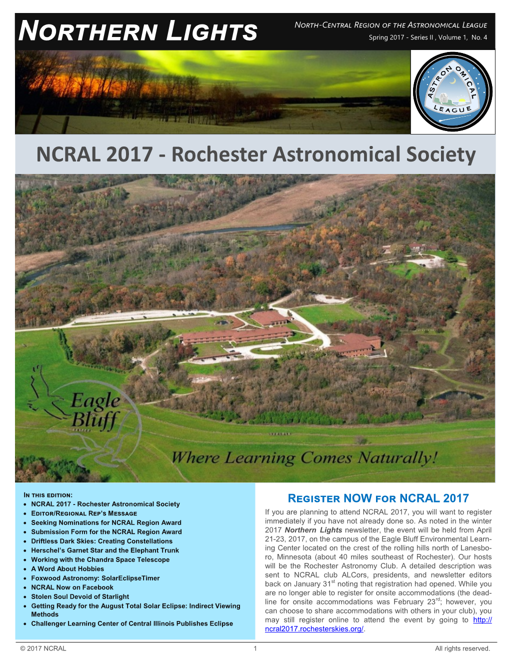 NCRAL Northern Lights Spring 2017