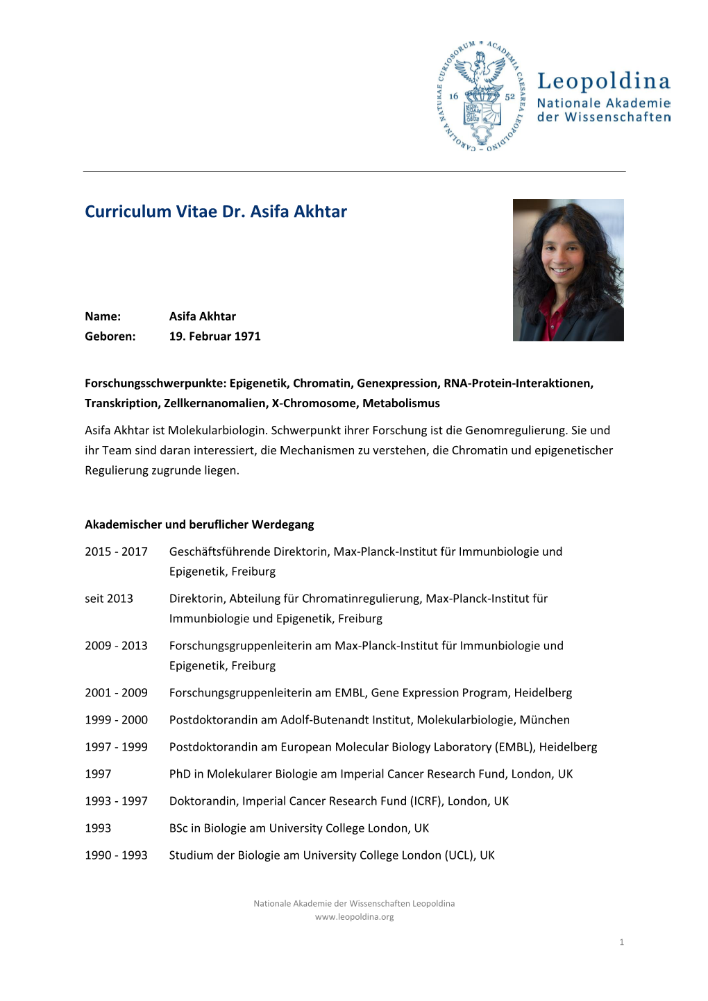 CV Asifa Akhtar