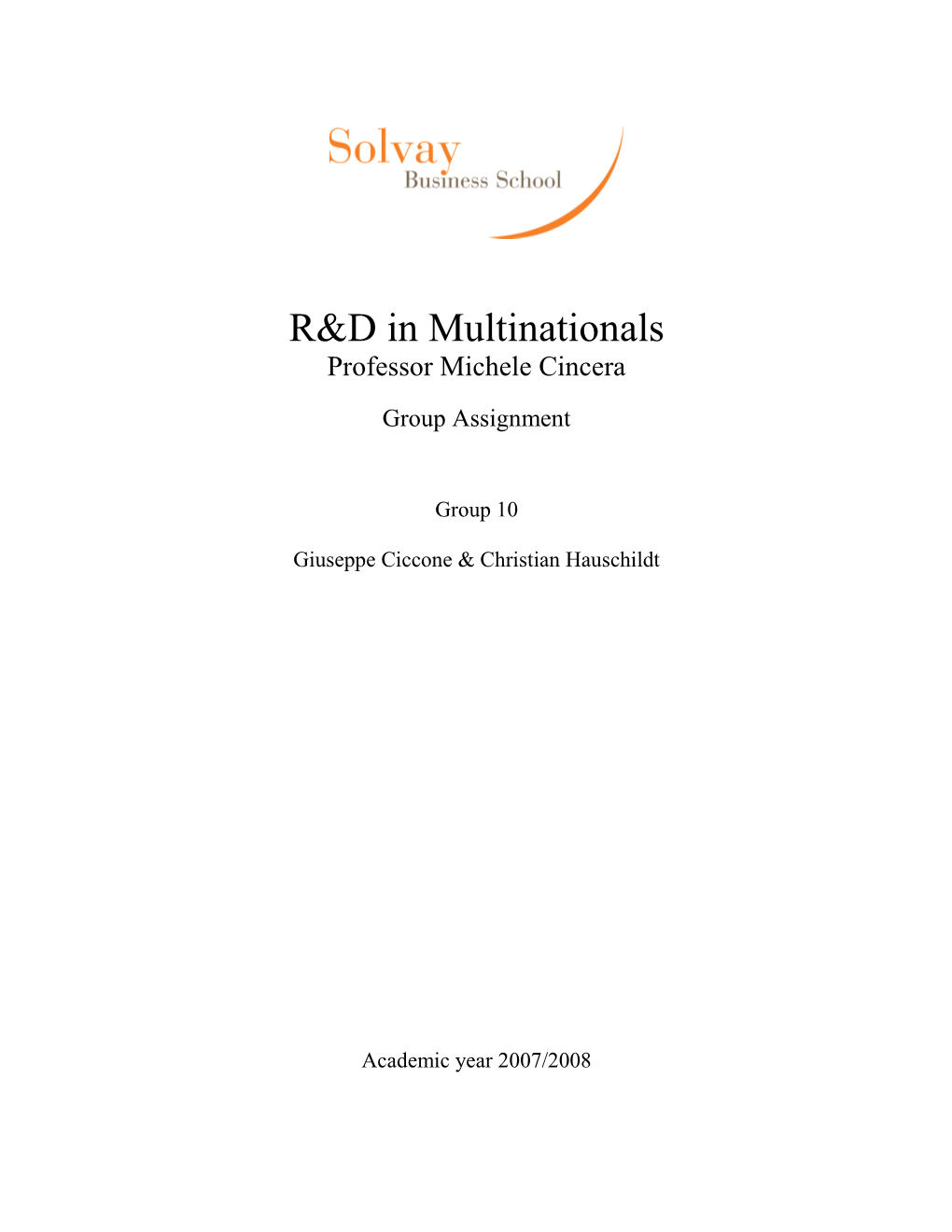 R&D in Multinationals
