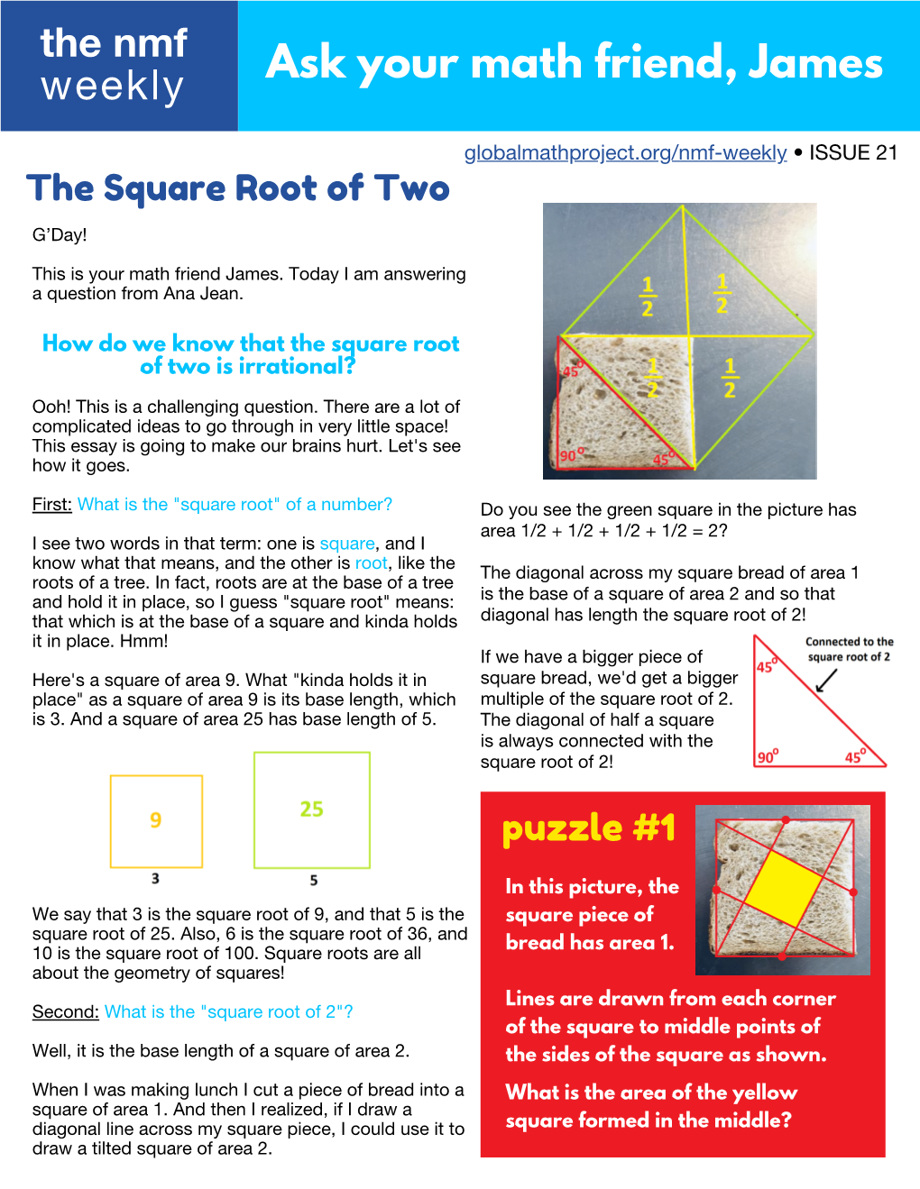 NMF Weekly Newsletter: the Square Root Of