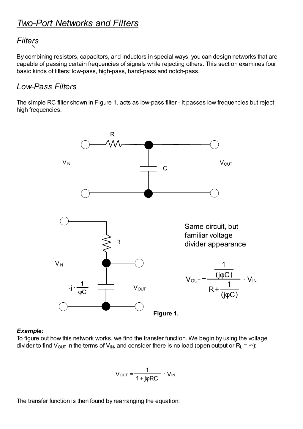 Two-Port Networks and Filters