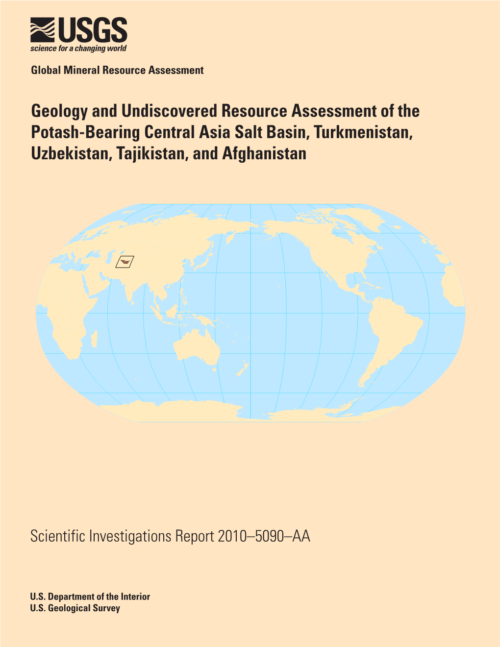 Geology and Undiscovered Resource Assessment of the Potash-Bearing Central Asia Salt Basin, Turkmenistan, Uzbekistan, Tajikistan, and Afghanistan