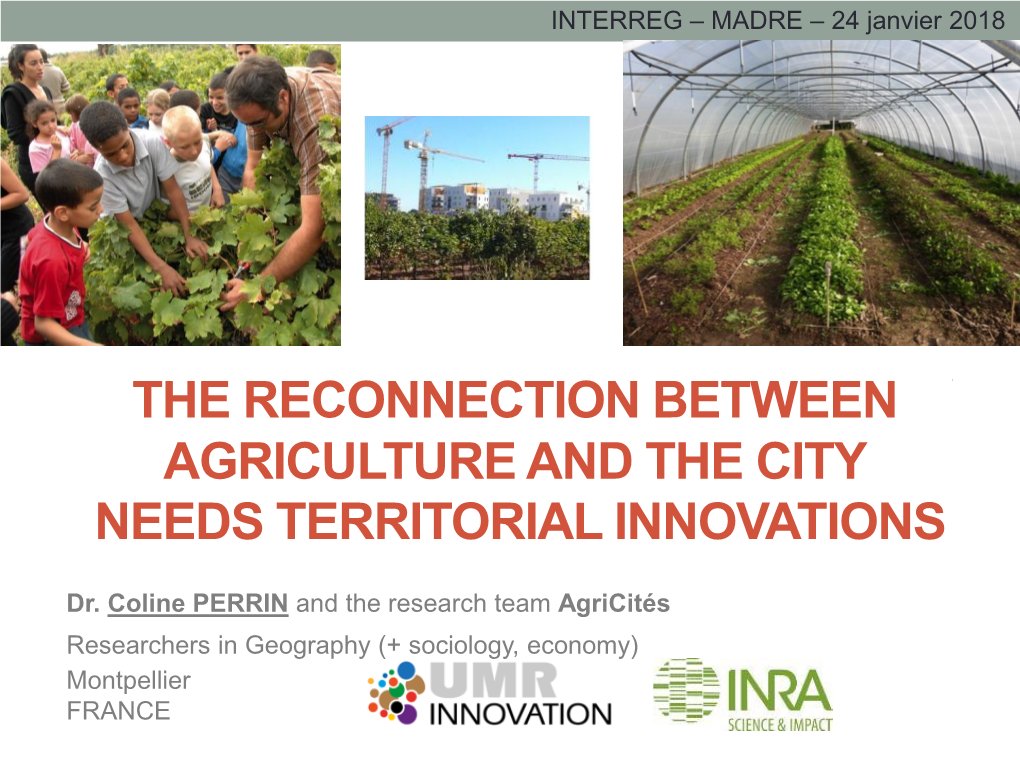 Reconnecting Agriculture and the Cities