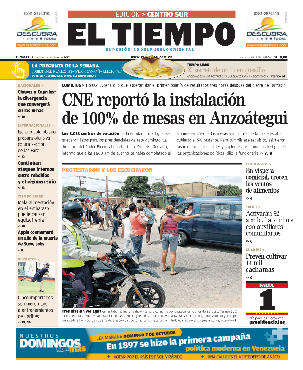 CNE Reportó La Instalación De 100% De Mesas En Anzoátegui