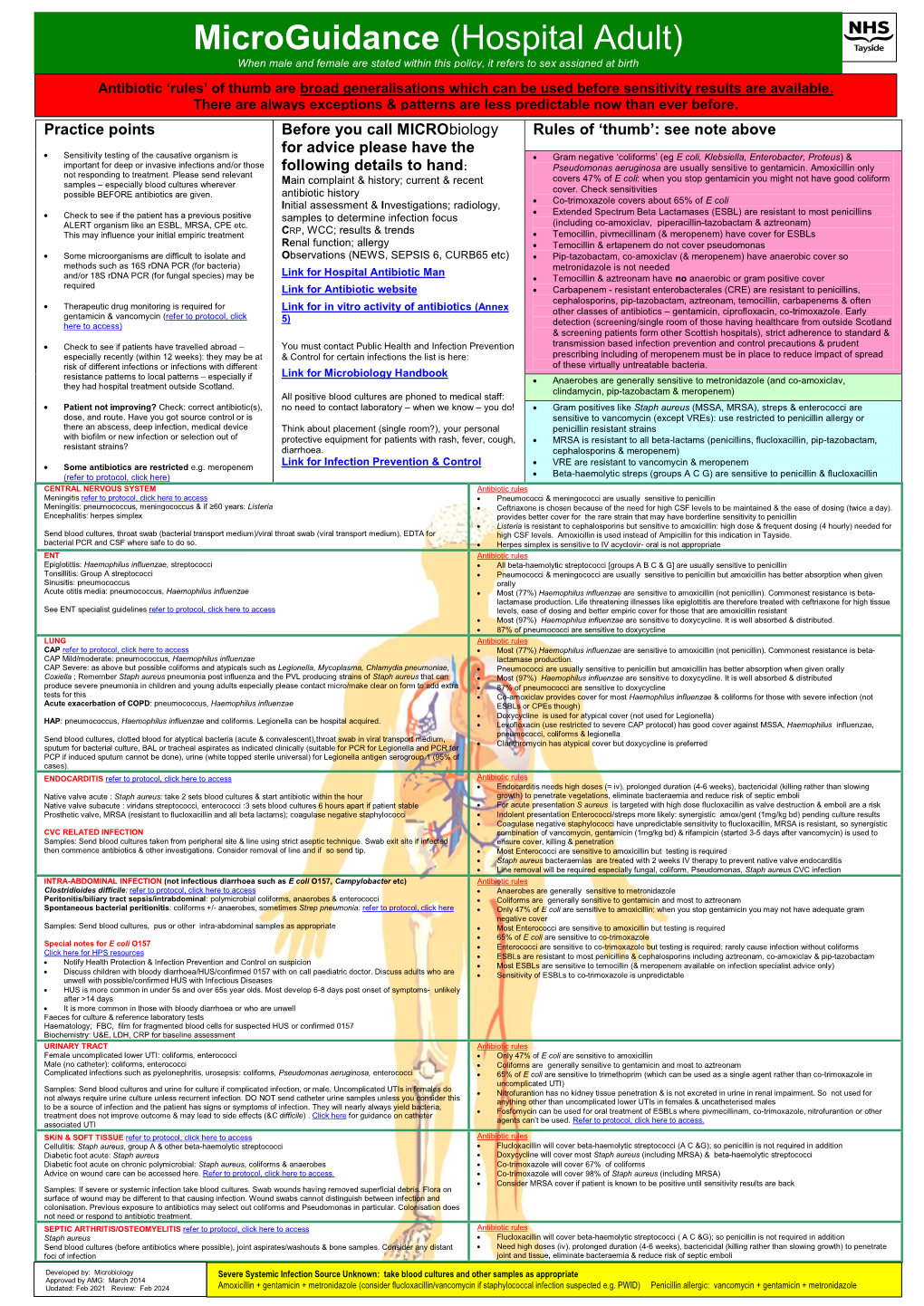 Microguidance (Hospital Adult) When Male and Female Are Stated Within This Policy, It Refers to Sex Assigned at Birth