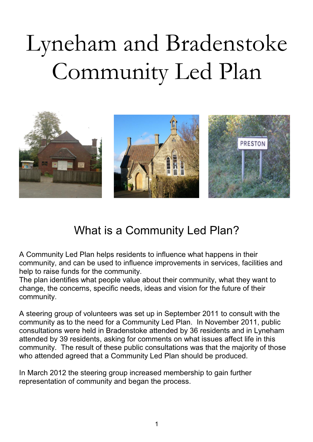 Lyneham and Bradenstoke Community Led Plan