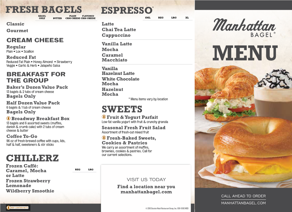 Manhattan Bagel Menu