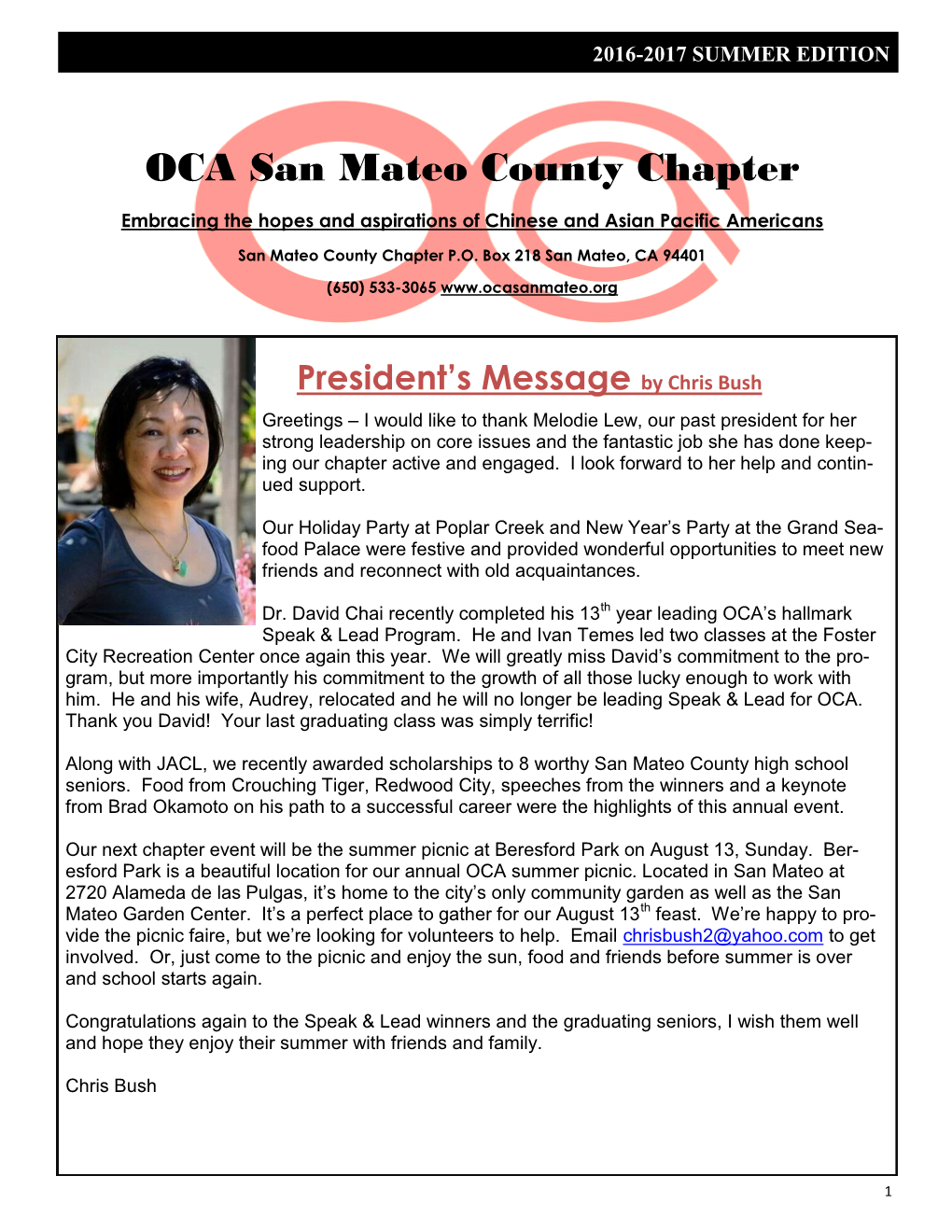 OCA San Mateo County Chapter