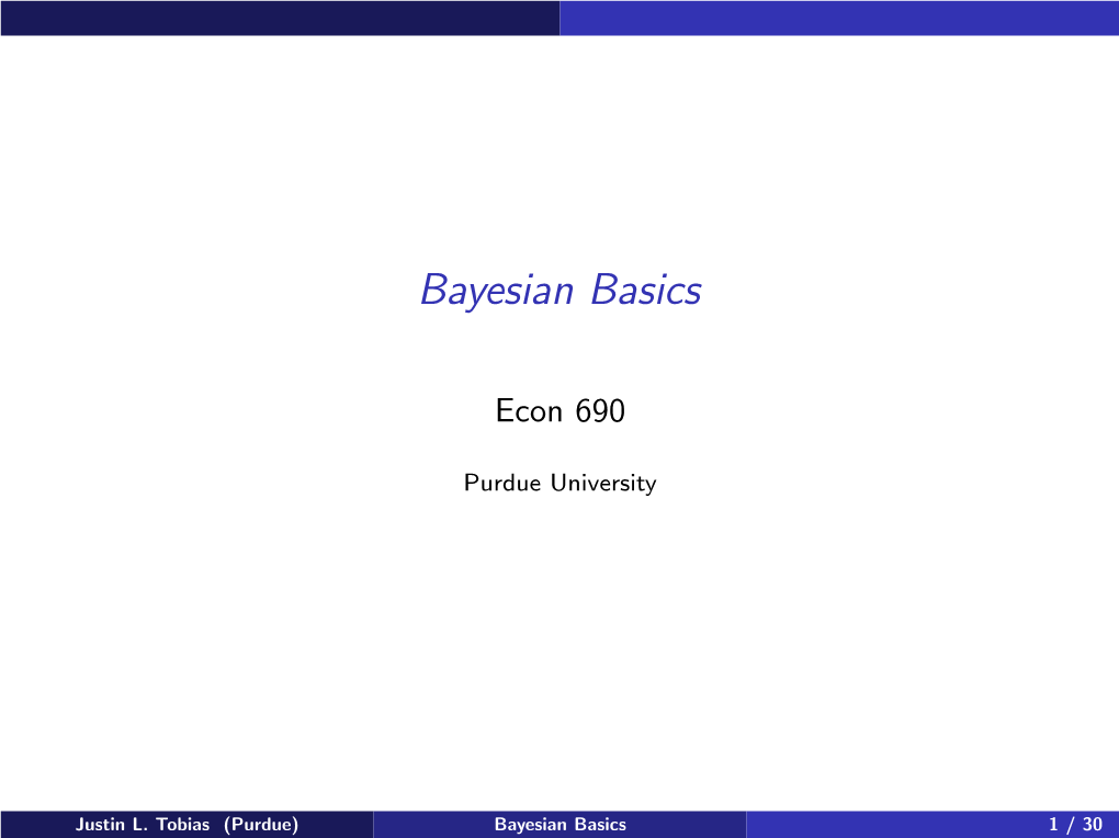 Bayesian Basics