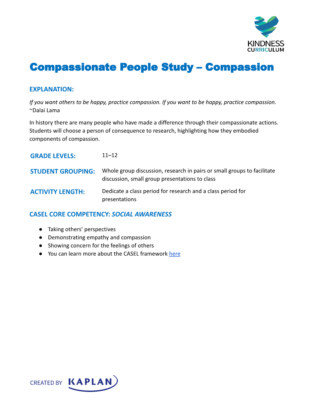 11-12 Compassion Compassionate People Study 8.6.21.Docx