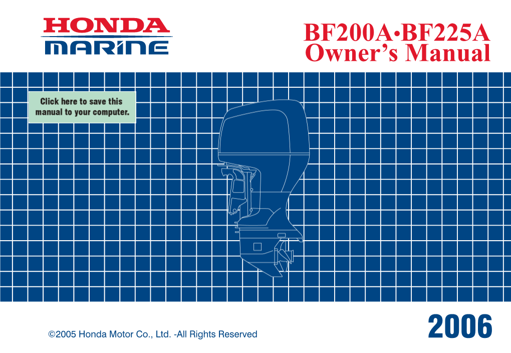 BF200A•BF225A Owner's Manual