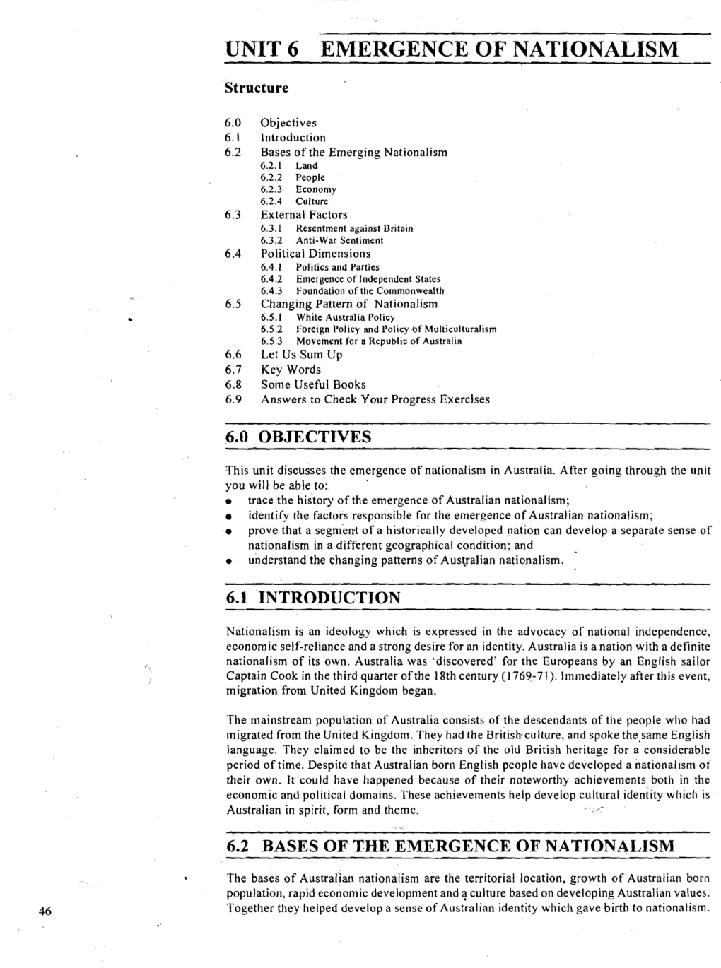 Unit 6 Emergence of Nationalism