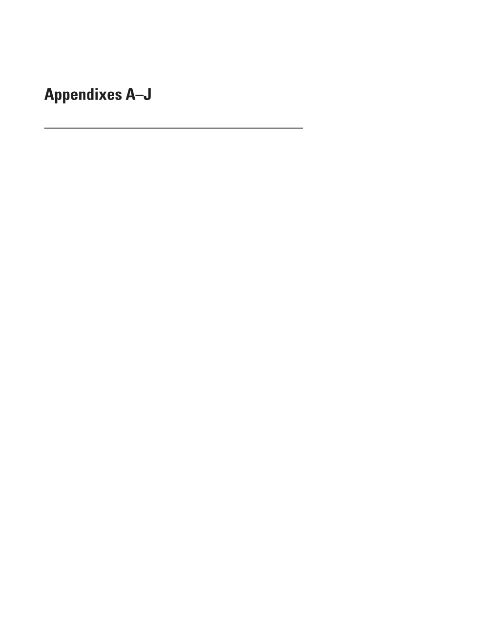 Appendix A-J