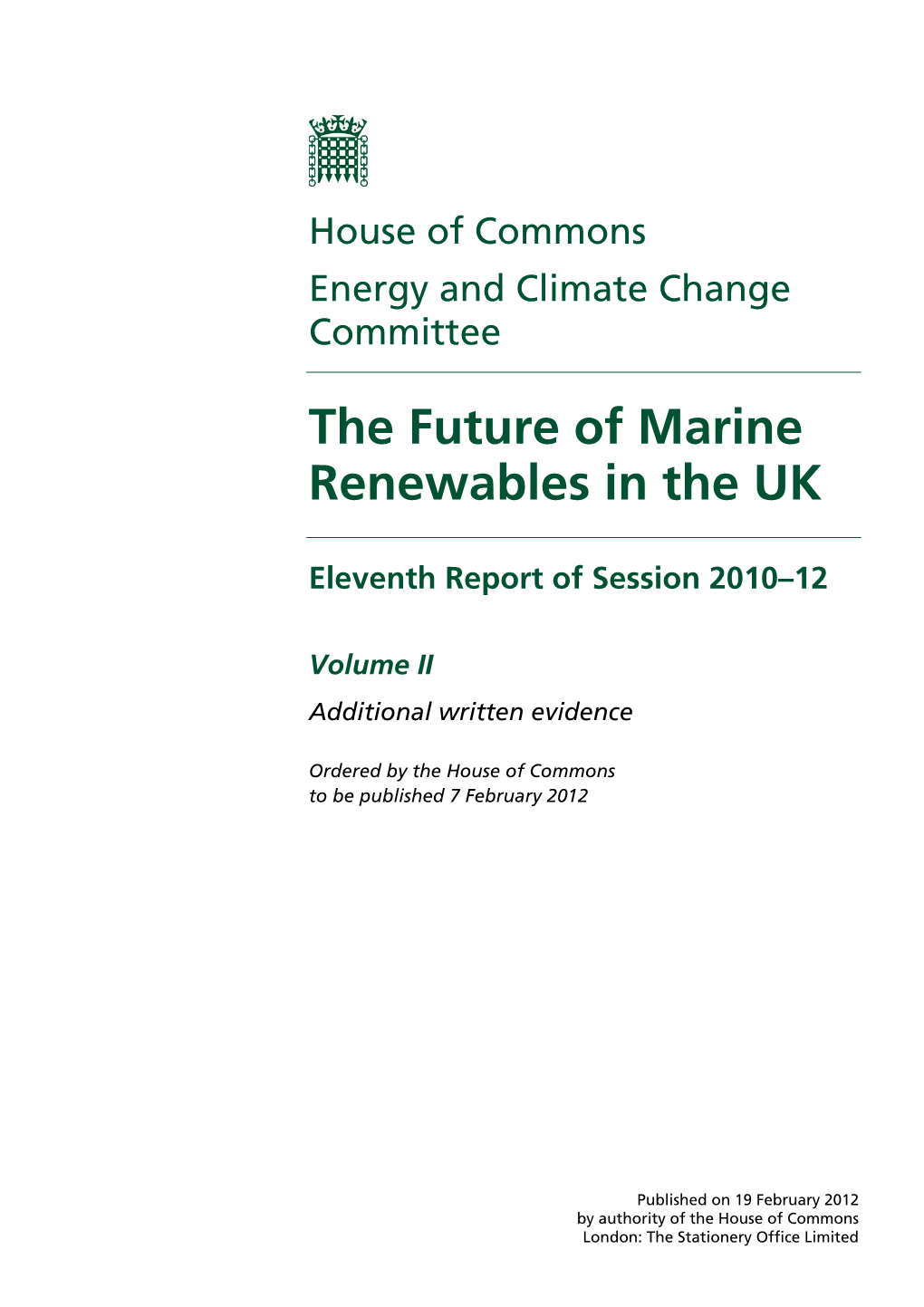 The Future of Marine Renewables in the UK