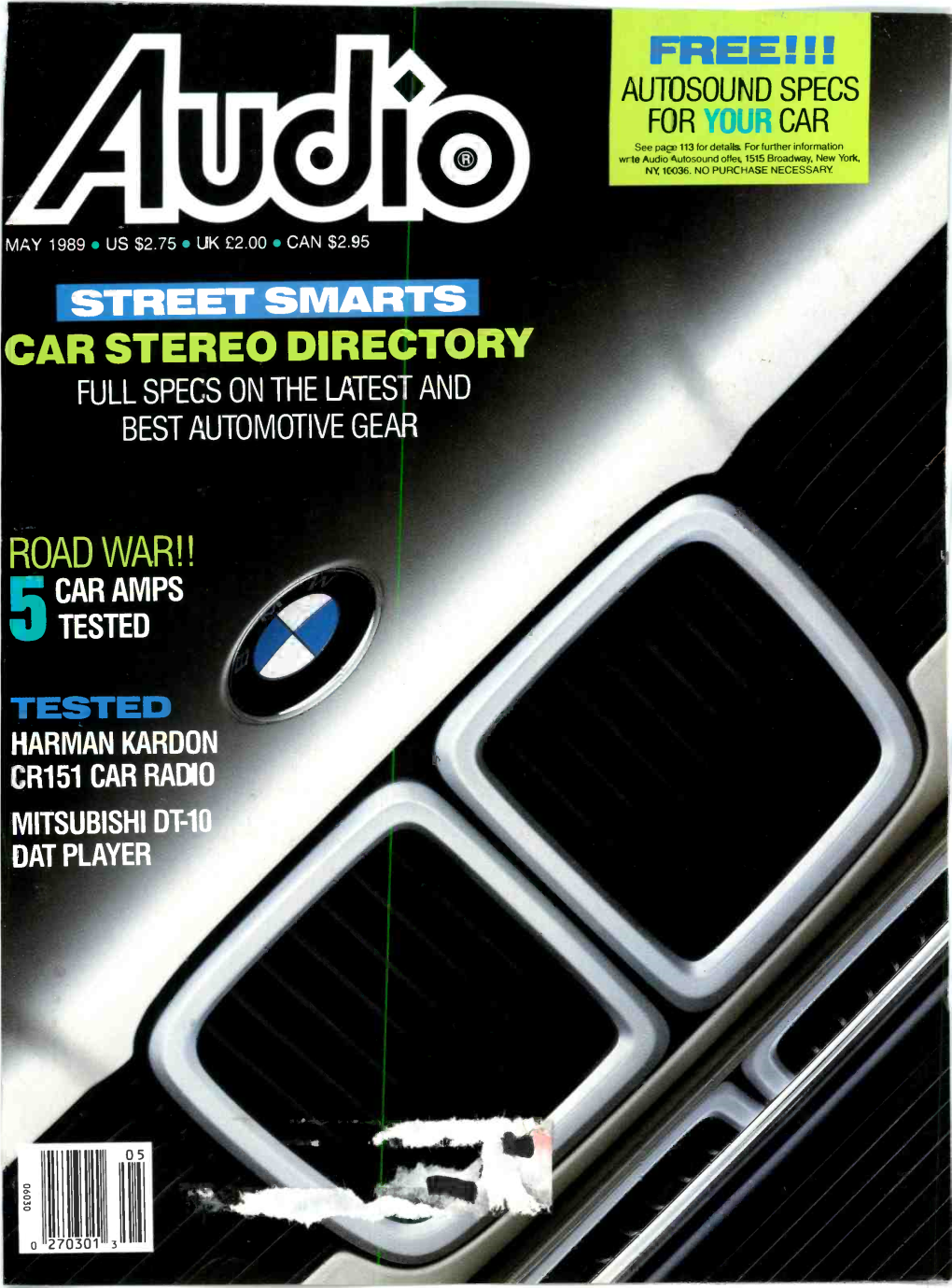 FREE!:: AUTOSOUND SPECS for CAR See Page 113 for Details for Further Information Wr Te Audio Autosound (Mei, 1515 Broadway, New York