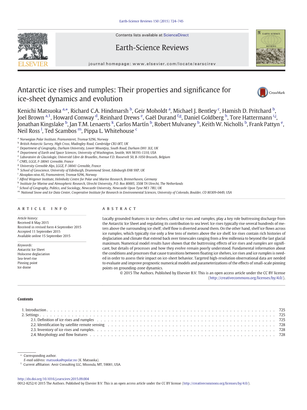 Antarctic Ice Rises and Rumples: Their Properties and Signiﬁcance for Ice-Sheet Dynamics and Evolution